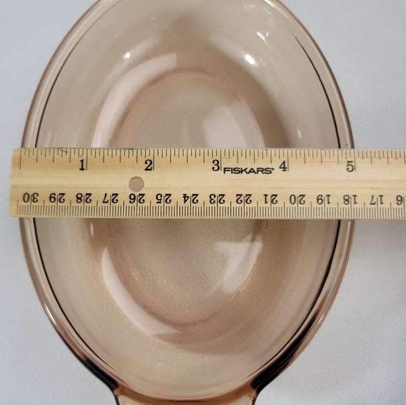 Corningware Visions Oval Amber Glass V- 14-B Dish - Picture 9 of 11